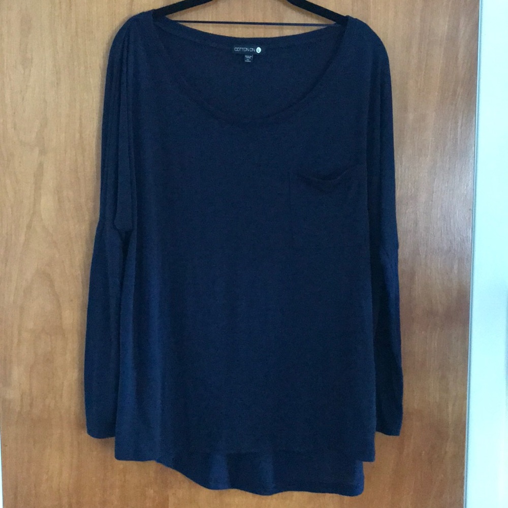 Cotton On long sleeved navy blue shirt